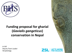 BHS - ZSL Gharial Project Proposal