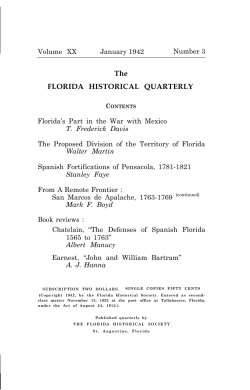 The FLORIDA HISTORICAL QUARTERLY
