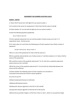 ASSESSMENT FOR SUMMER VACATION CLASS X SUBJECT
