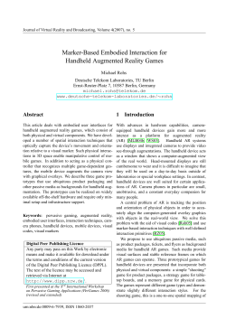 PDF - Journal of Virtual Reality and Broadcasting