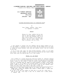 FACTORS INFLUENCING DECAY OF UNTREATED WOOD