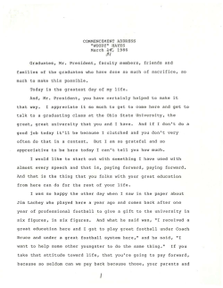 COMMENCEMENT ADDRESS - The Ohio State University