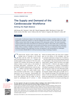 The Supply and Demand of the Cardiovascular Workforce