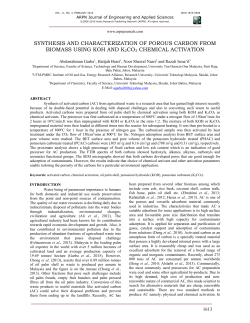 synthesis and characterization of porous carbon