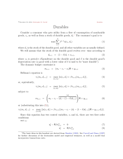 Durables - Economics