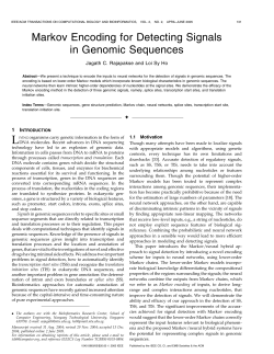 Markov Encoding for Detecting Signals in Genomic