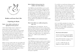 Rabbits and Easter Don`t Mix Exploding the Myths