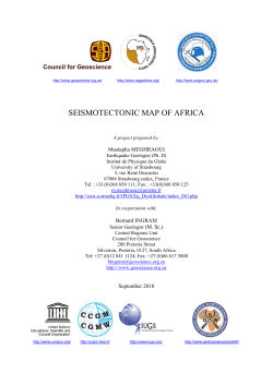 seismotectonic map of africa - Geological Society of Africa
