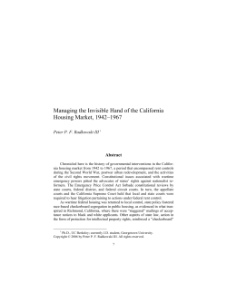 Managing the Invisible Hand of the California