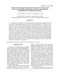 effect of dietary supplementation of non