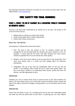 fire safety for trail runners