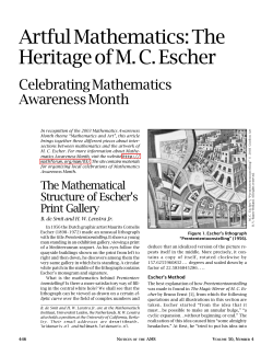 The mathematical structure of Escher`s Print Gallery