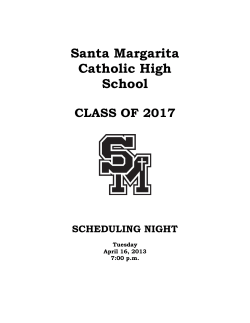 program - Santa Margarita Catholic High School