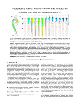 Straightening Tubular Flow for Side-by-Side Visualization