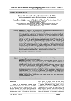 Exhaled Nitric Oxide and Aeroallergen Sensitization in Asthmatic
