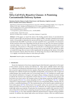 SiO2-CaO-P2O5 Bioactive Glasses: A Promising Curcuminoids