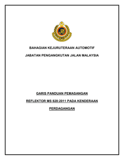 Garis Panduan Pemasangan Reflektor MS 828:2011