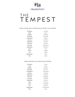 The Tempest - Houston Ballet