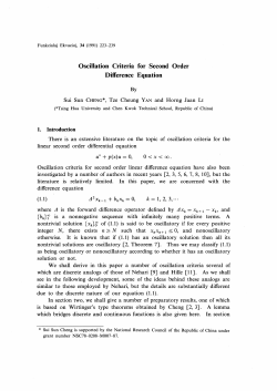 Oscillation Criteria for Second Order Difference Equation