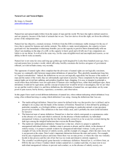 Natural Law and Natural Rights