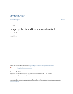Lawyers, Clients, and Communication Skill