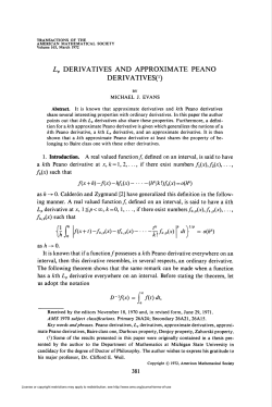 derivativeso - American Mathematical Society