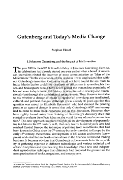 Gutenberg and today`s media change