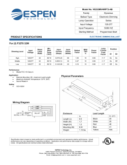 For (2) F32T8 32W PRODUCT SPECIFICATIONS Wiring Diagram