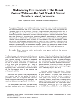 Sedimentary Environments of the Dumai Coastal Waters on the East