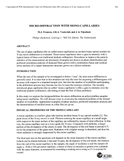 micro-diffraction with mono-capillaries
