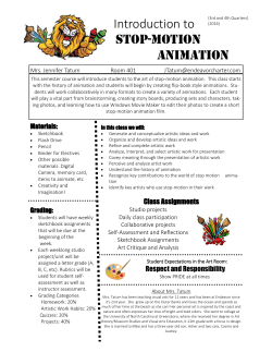 Introduction to Stop-Motion Animation