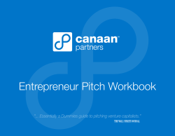 Entrepreneur Pitch Workbook