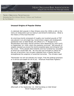 Unusual Origins Article.8-28 - New Orleans Bar Association