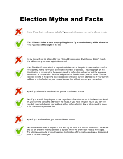 Election Myths - Bradford County Supervisor of Elections