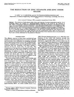 the reduction of zinc titanate and zinc oxide solids