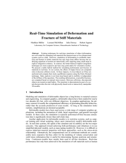 Real-Time Simulation of Deformation and Fracture of Stiff Materials