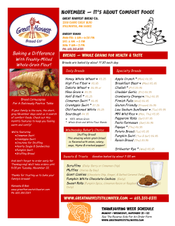 November &mdash; It`s about Comfort Food!