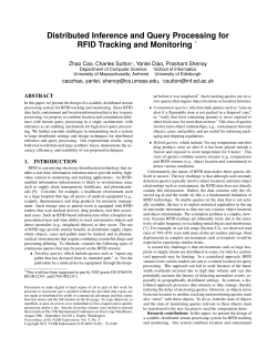 Distributed Inference and Query Processing for RFID Tracking and