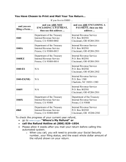 If you live in OHIO and you are filing a Form and you ARE NOT