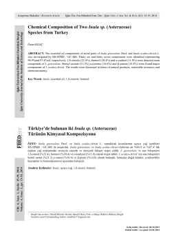Chemical Composition of Two Inula sp