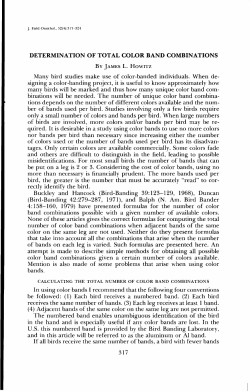 DETERMINATION OF TOTAL COLOR BAND COMBINATIONS