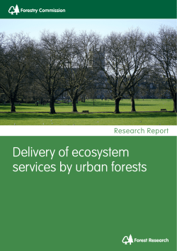 Delivery of ecosystem services by urban forests