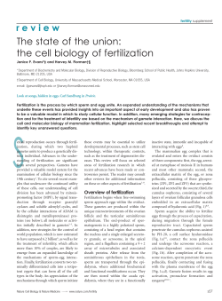 The state of the union: the cell biology of fertilization