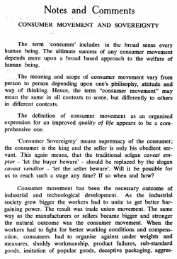 consumer. movement and sovereignty