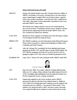 POST-VIETNAM WAR: 1973-1990 APR 1973 Faculty and student