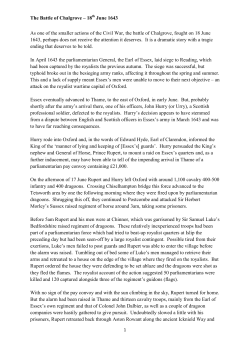 The Battle of Chalgrove - The John Hampden Society
