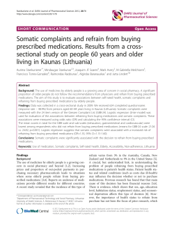 Somatic complaints and refrain from buying prescribed medications