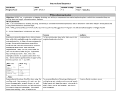 Instructional Sequence Written Communication