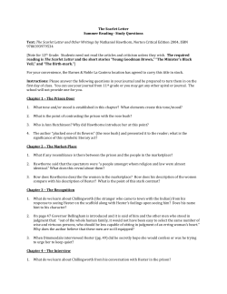 The Scarlet Letter Summer Reading