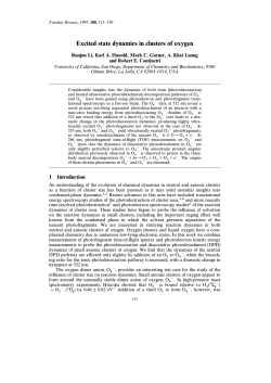 Excited state dynamics in clusters of oxygen